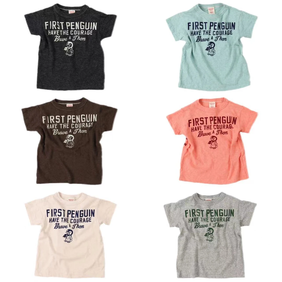 2024夏DD日系经典款企鹅刺绣短袖2405