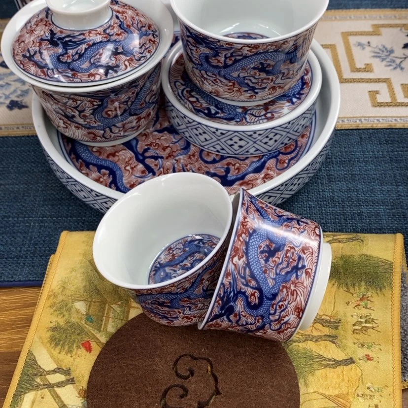 【闪购商品】陶瓷无**?四个客杯套