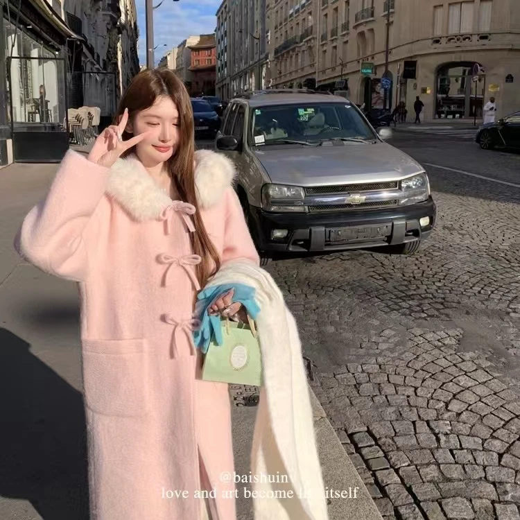 粉粉的超级减龄甜美的大衣