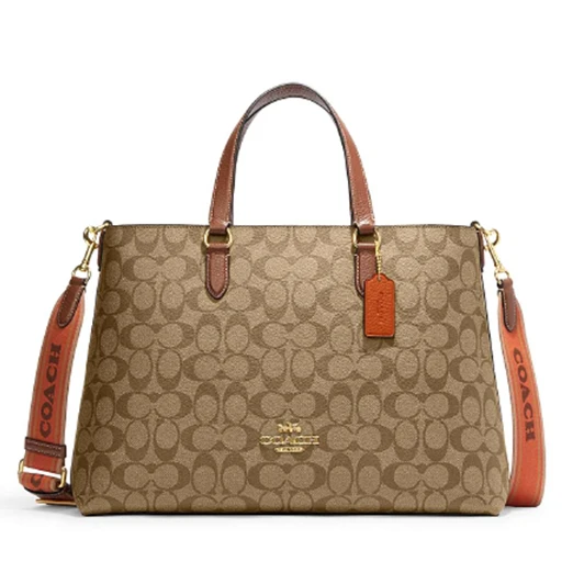 COACH/蔻驰女士新款经典印花CARRYALL单肩包c01911美国直邮