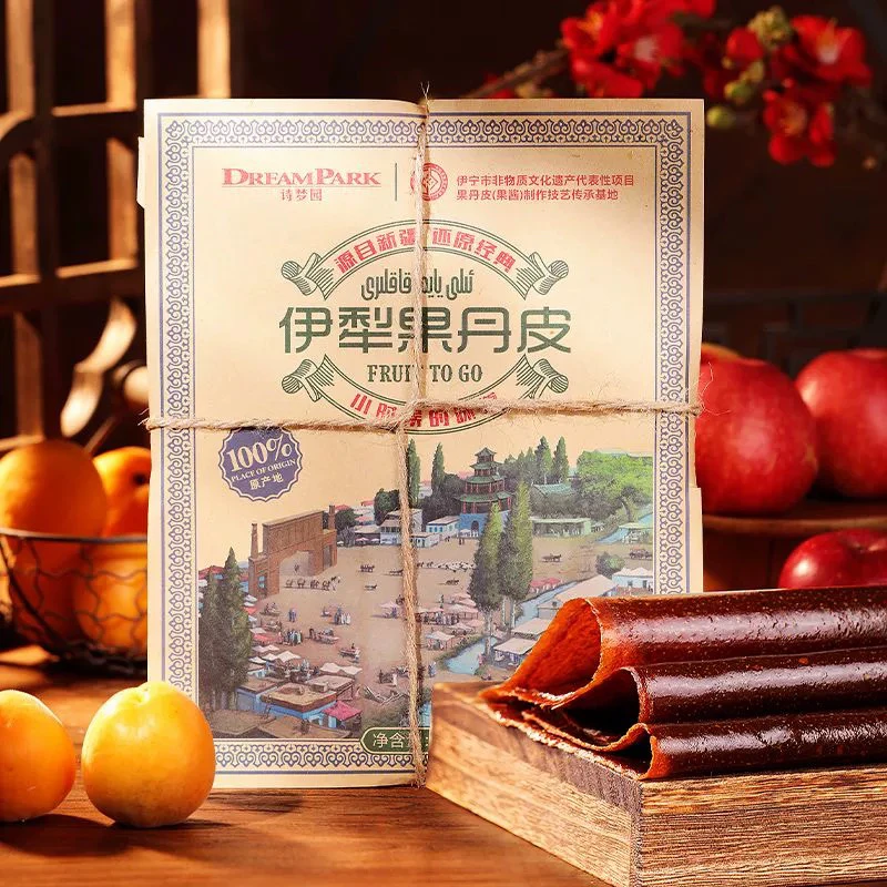 诗梦园伊犁果丹皮大片手撕苹果杏子干硬果脯无添加剂儿童怀旧零食