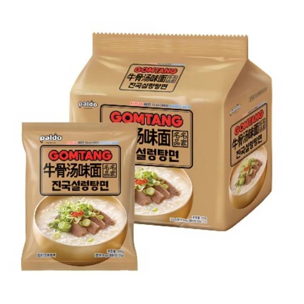 韩国进口 PALDO/八道牛骨汤风味拉面510g(102g*5袋)劲道浓郁爽滑