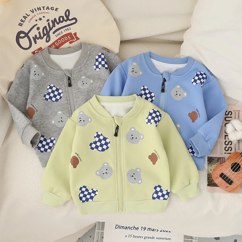 宝宝春秋薄款外套男童女童休闲长袖开衫衣服婴儿春秋新款卡通上衣