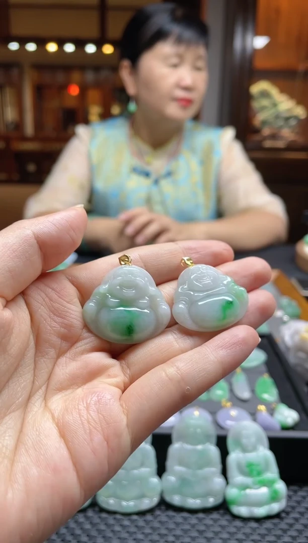 【闪购商品】翡翠颈饰18K金镶嵌佛公（多样性，发其一）