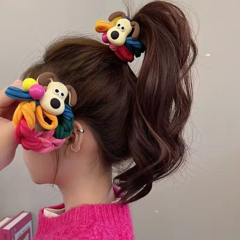 卡通新款大肠发圈高弹力发饰可爱发绳女扎头头绳彩色少女