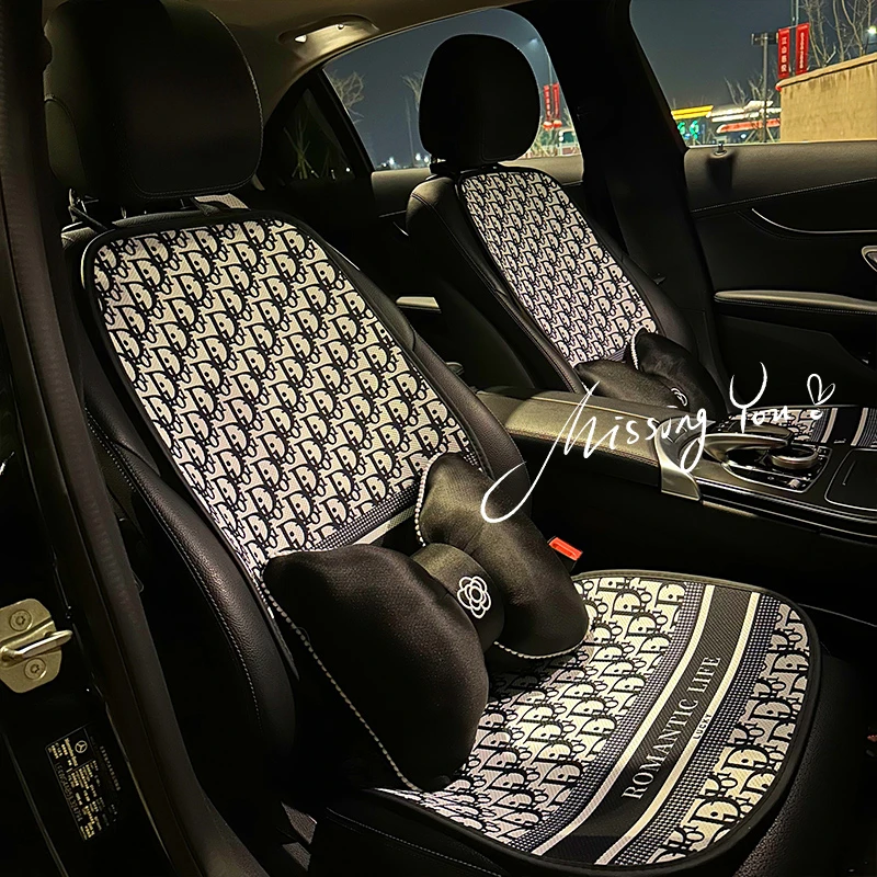 DI透气四季坐垫透气防滑网布女士适用汽车坐垫五座网红坐垫舒适
