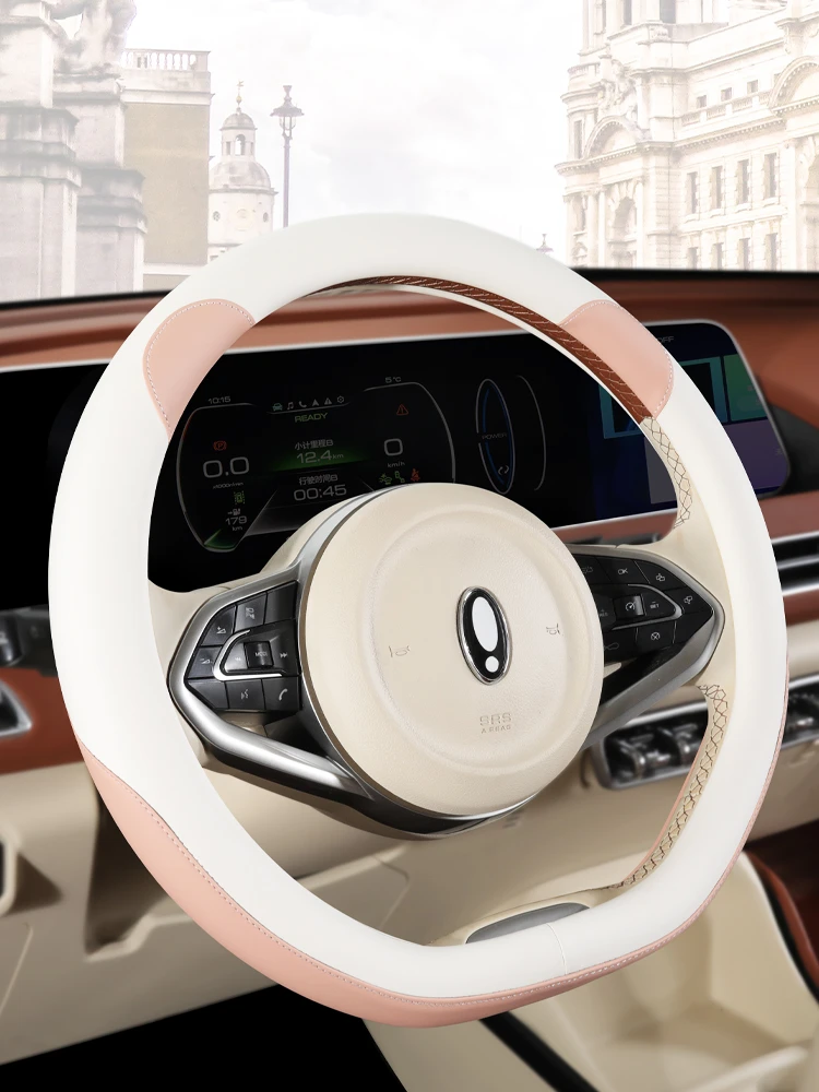 汽车方向盘套可爱简约夏季超薄手把套防滑吸汗四季通用保护套小熊