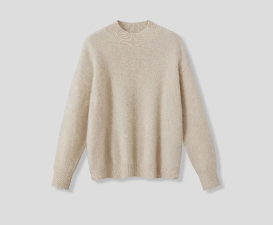 秋冬新款半高领拉毛绒纯色女士针织毛衣羊绒衫康赛妮羊绒