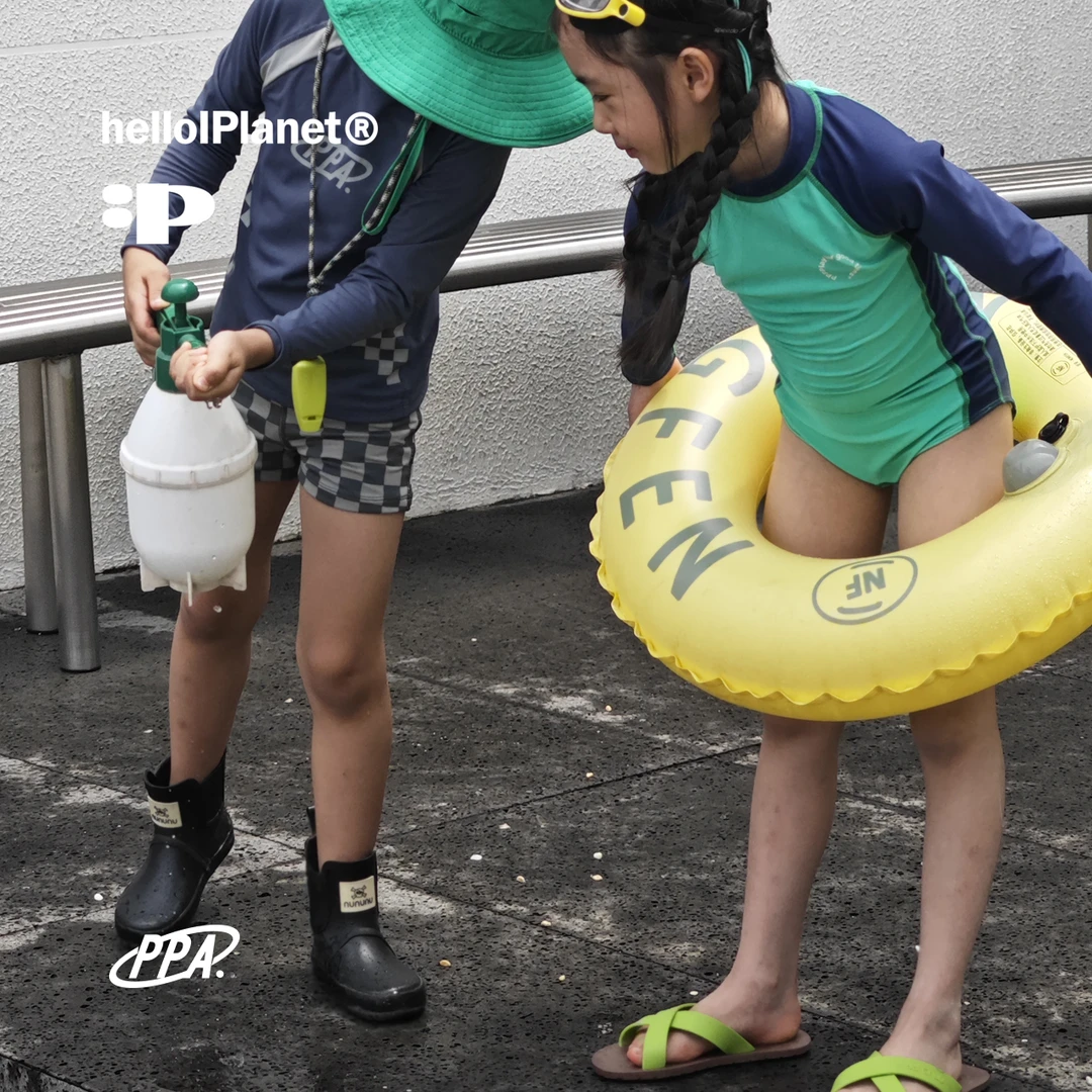 ppapa 现货连体泳衣拼运动色时尚透气儿童女童夏季中大童 713119