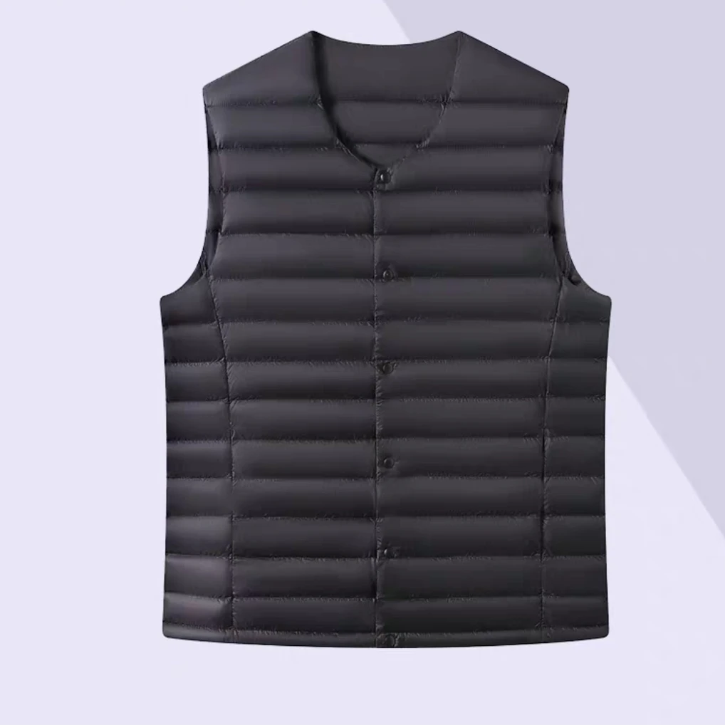 男士短款V领小马甲服贴身保暖配内穿马夹