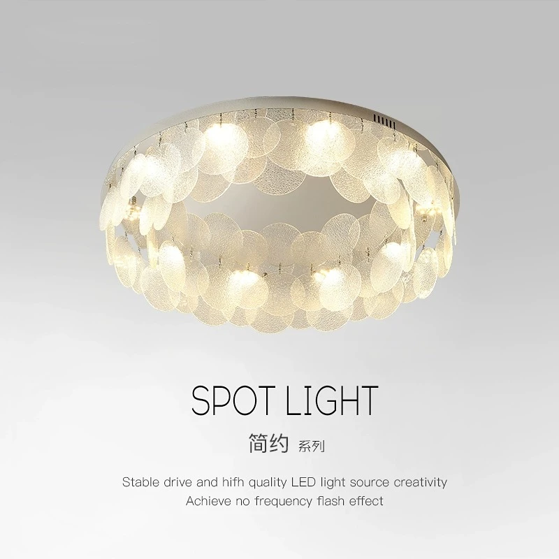 轻奢风吸顶灯客厅主灯后现代简约大气卧室房间书房高级感不锈钢灯