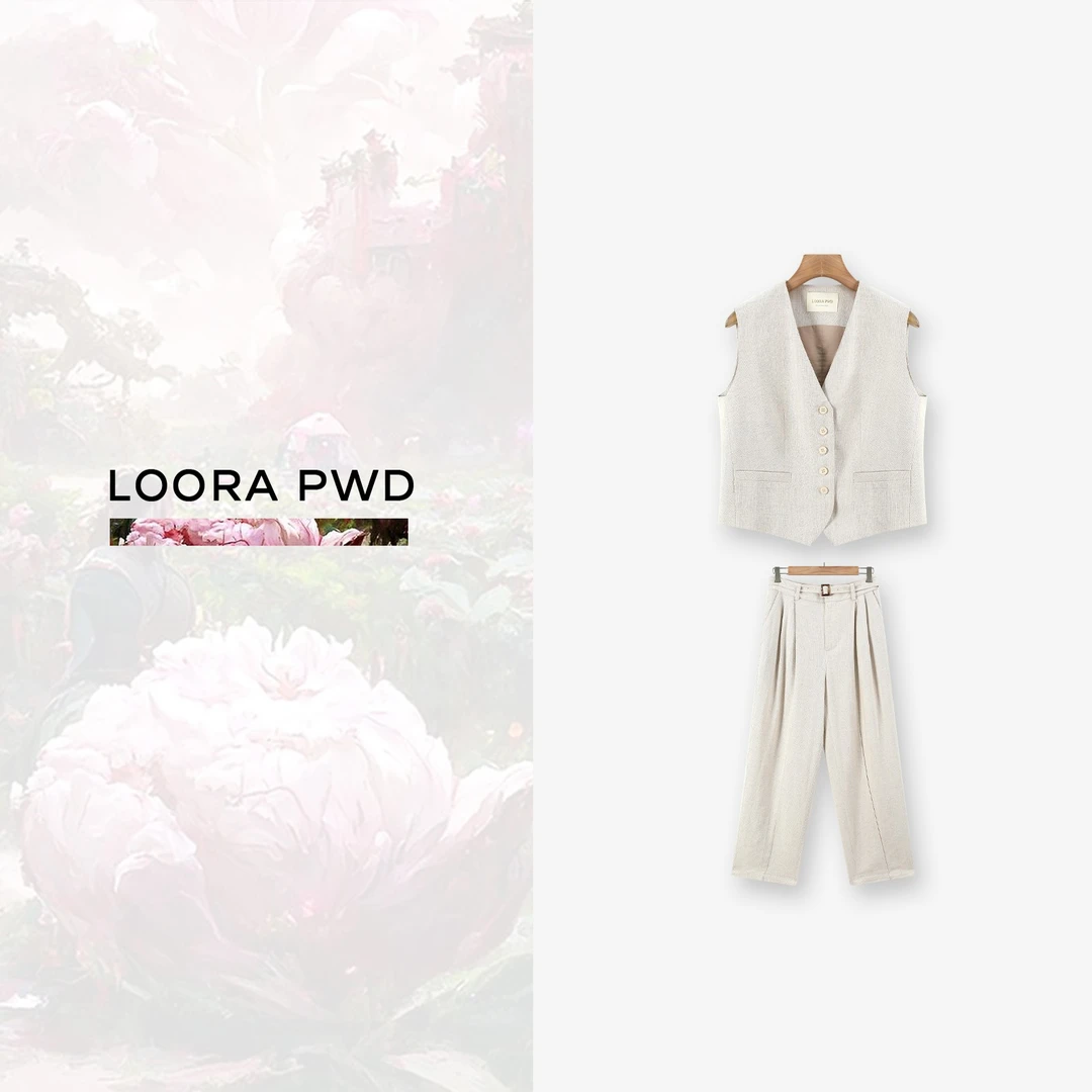 LOORAPWD/罗拉密码原创设计爆款气质潮流时尚套装23CJCD0177N