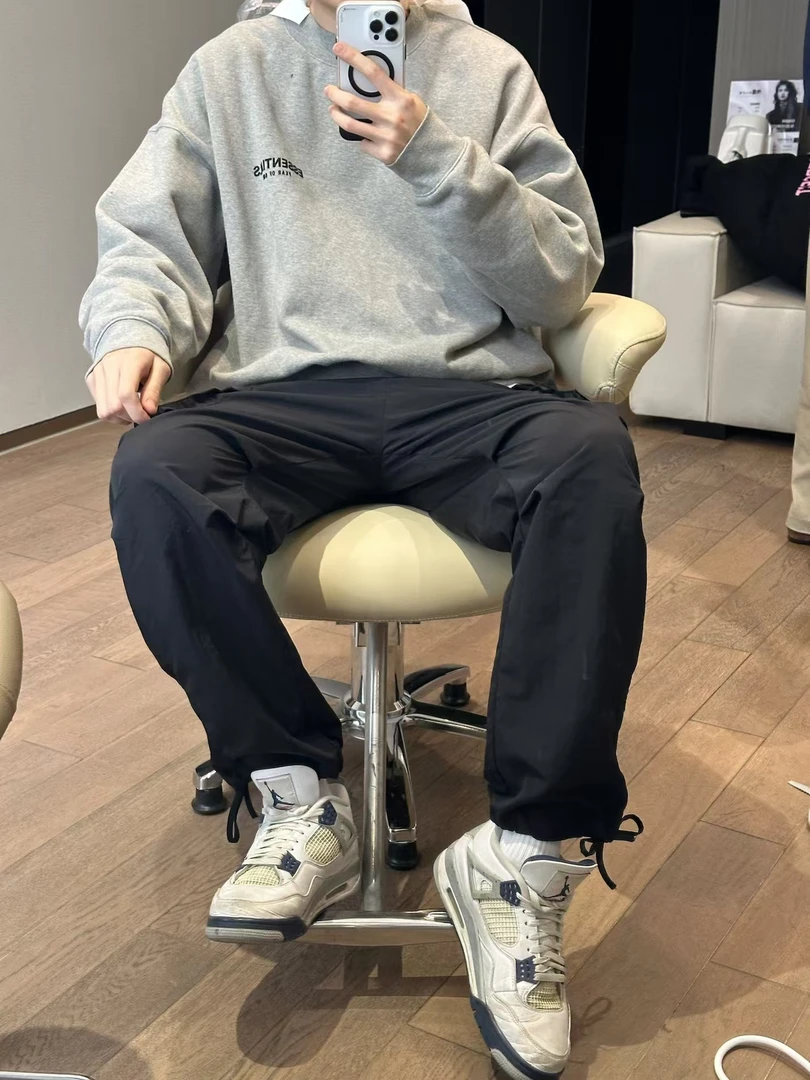 SS22双排植绒圆领卫衣男女同款秋冬经典款情侣美式宽松加绒卫衣潮