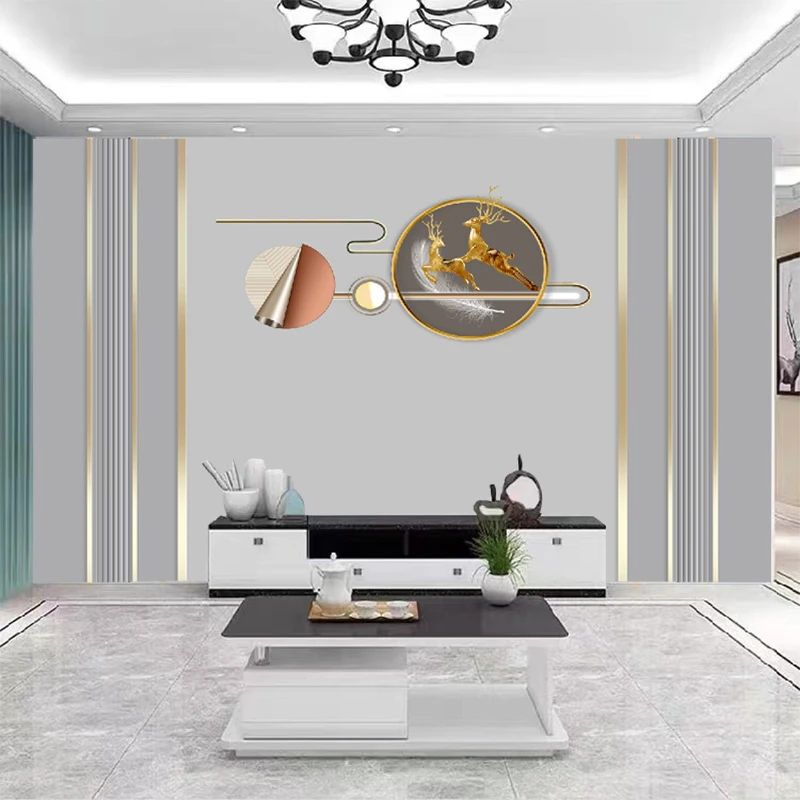 【视频火爆款简约大气】电视背景墙床头客厅墙画背景墙竹木纤维板