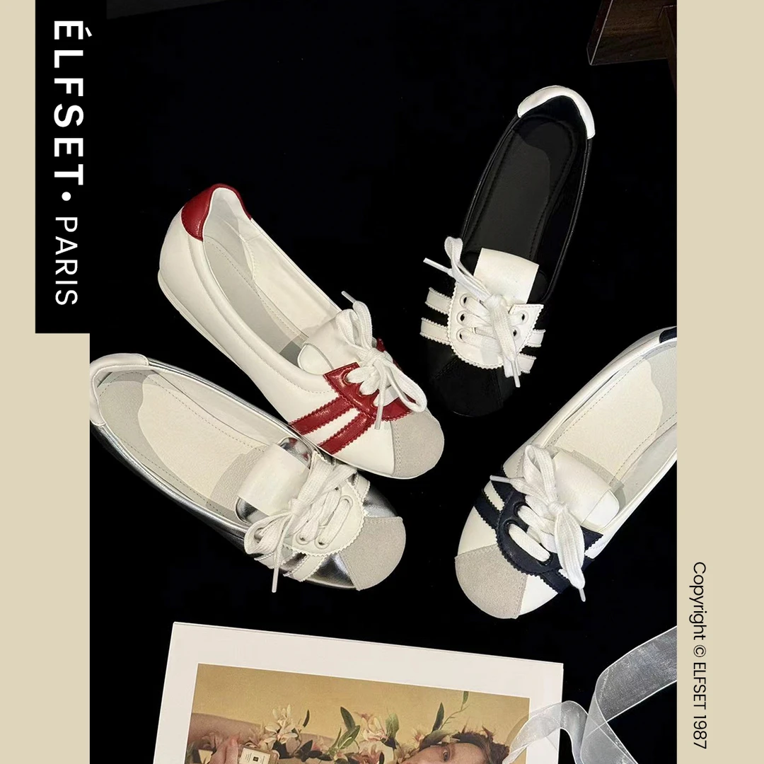 ÉLFSET | 高定法式~芭蕾舞平底鞋女2024新款浅口复古玛丽珍单鞋