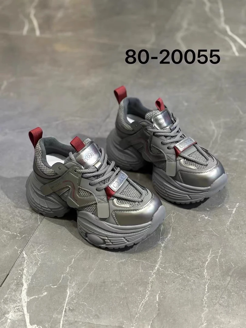 2024秋季新款老爹鞋女潮松糕厚底百搭运动休闲鞋80-20055