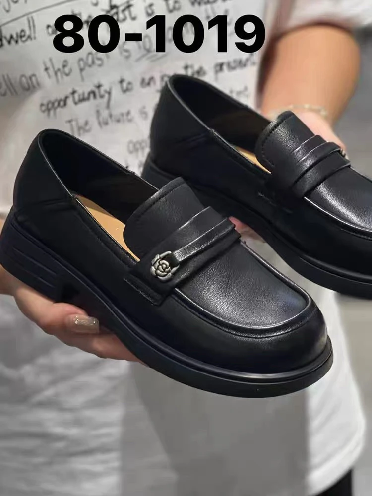 复古乐福鞋女款2024秋新款鞋子真皮女鞋低跟单鞋80-1019