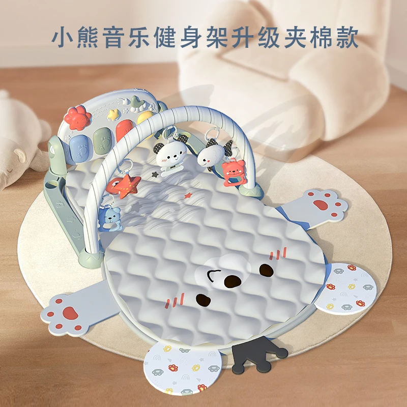 乐叮咚婴儿玩具健身架脚踏钢琴新生儿宝宝0-1岁0-6个月见面礼物