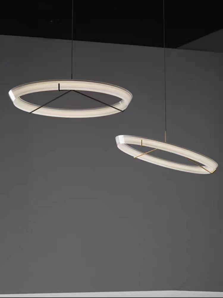 西班牙Vibia餐厅吊灯设计师意式别墅客厅卧室圆环LED极简轻奢吊灯