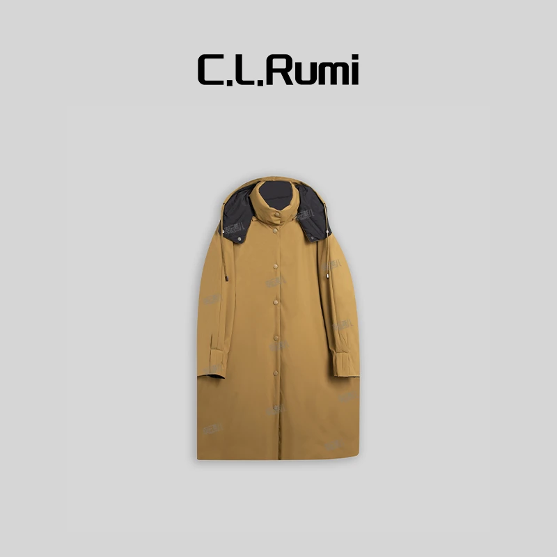 【燕子优选】”三防派克羽绒“宽松可拆卸帽中长款双面羽绒服6401wt