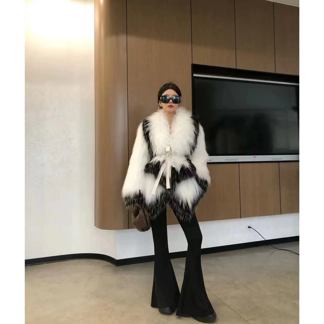 【设计师高定】新款彩色貉子毛皮草外套 CP-23007