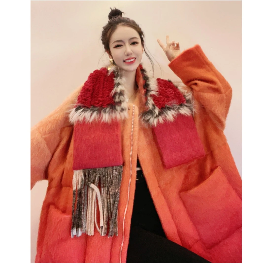 【Yongjia】鹅绒服女外套99442时尚长款冬季