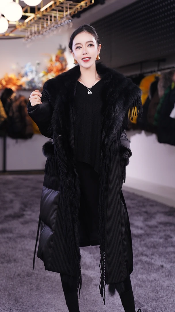 【Yongjia 】 设计师新款鹅绒服配狐狸毛外套55248