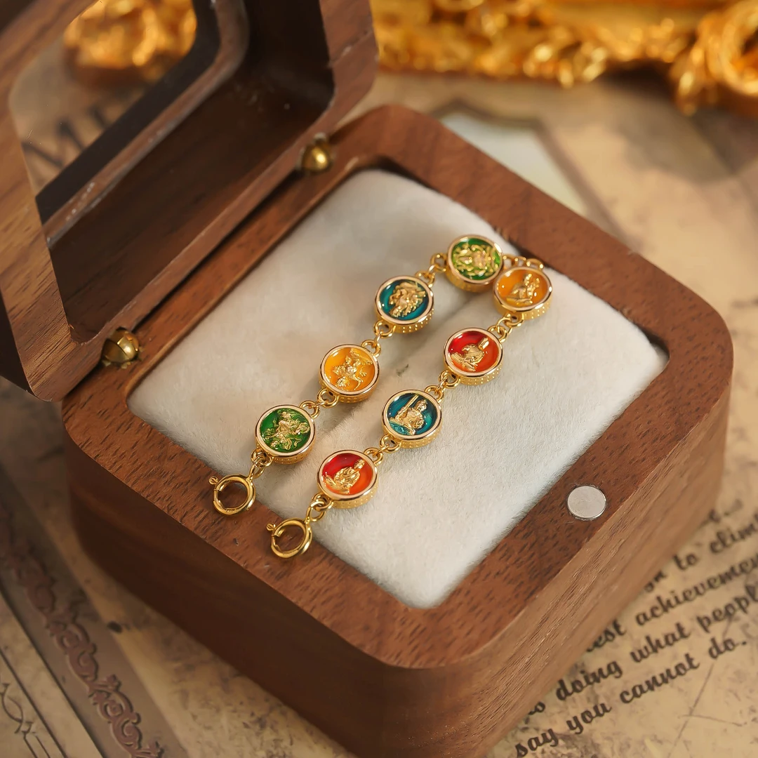 18k金八大守护神延长链 链长约90mm