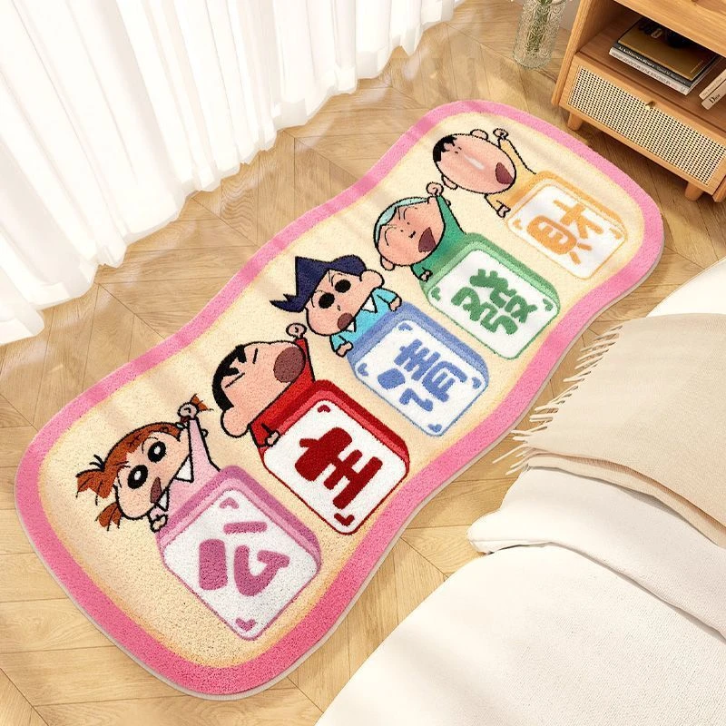 可爱蜡笔小新卧室床边地毯防滑卡通儿童房装饰地毯客厅沙发茶几毯
