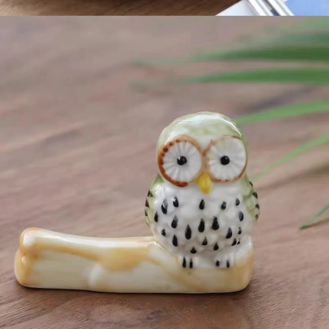 可爱陶瓷小动物筷置  小工艺品