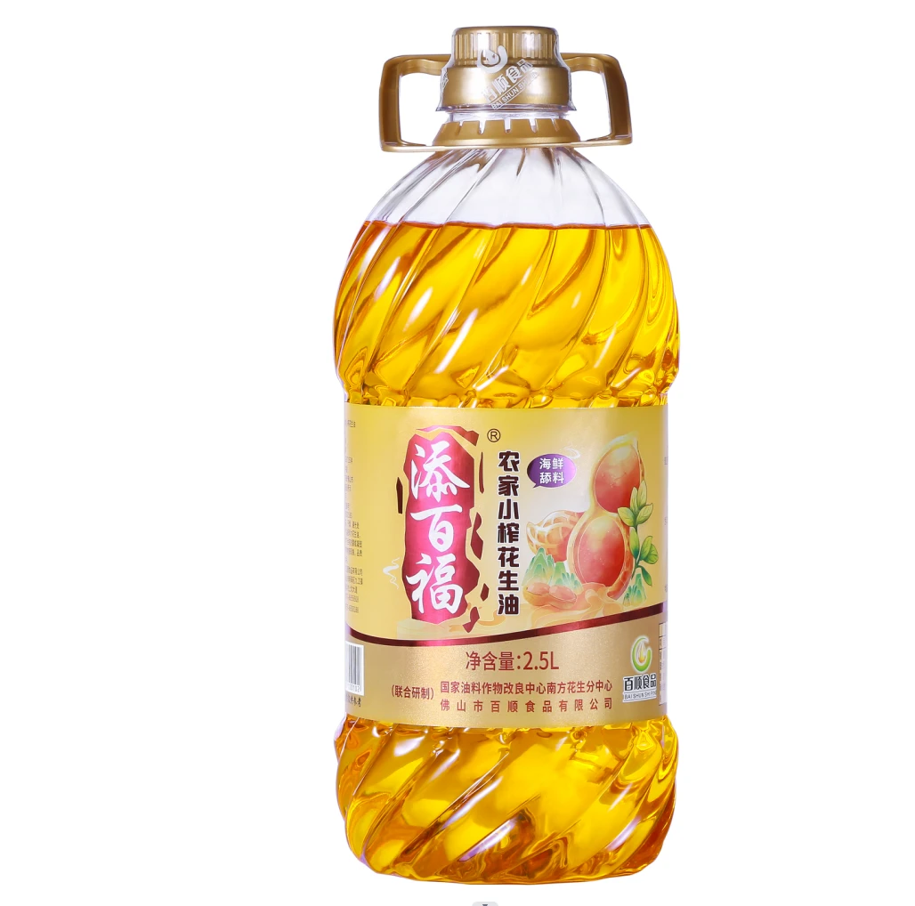 添百福(农家小榨)花生油家庭装纯正花生油压榨香浓食用油2.5L
