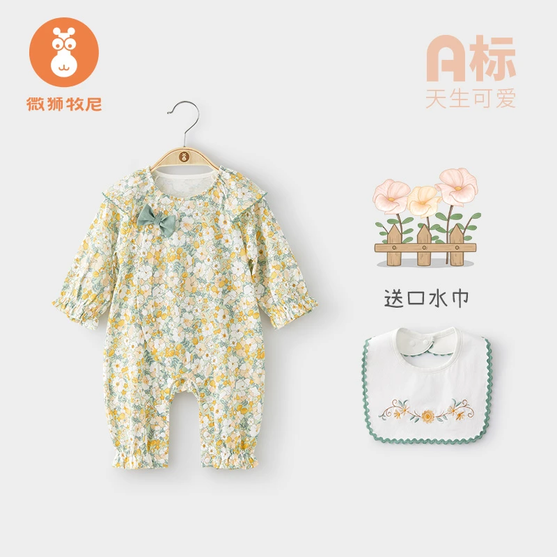 【夏日花园】女宝宝连体衣夏季薄款婴儿公主衣服百天甜美哈衣夏装