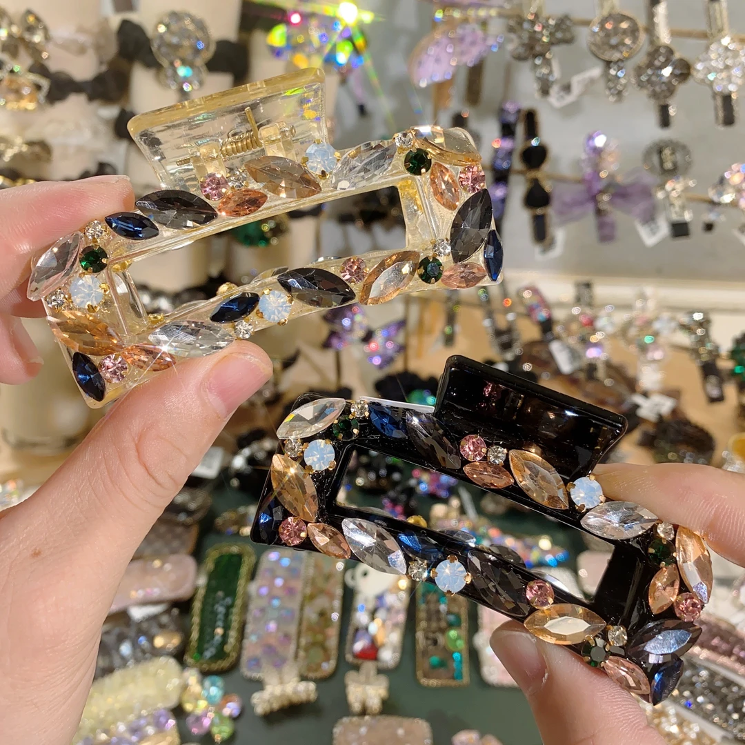 Z0223-新款-2024-韩版-彩钻-方抓-大抓夹≈8.5CM-