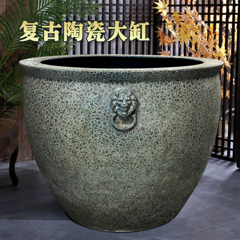 景德镇陶瓷大缸仿古大水缸特大号老式庭院门海养荷花睡莲盆摆件缸
