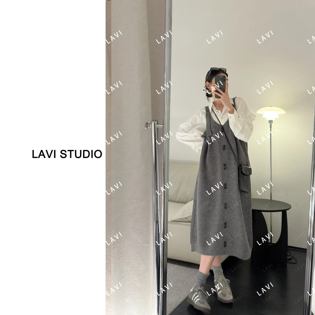 17世纪城堡 针织时尚休闲百搭简约吊带裙  M11