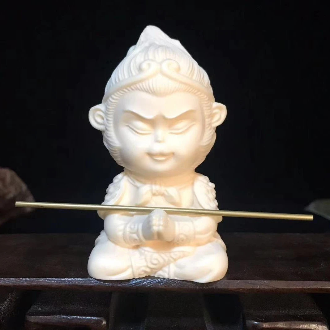 象牙果孙悟空摆件齐天大圣斗战胜佛猴子车载茶宠装饰工艺品实物