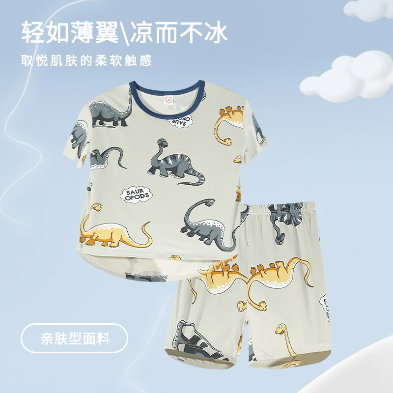 儿童短袖短裤纯棉吸汗透气套装儿童夏
