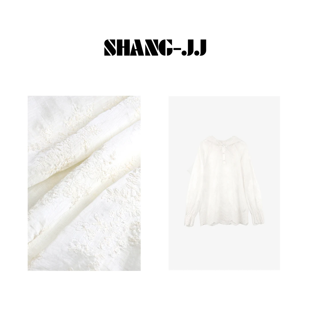SHANG-JJ【夏日画廊】重工蕾丝气质气质长袖休闲连帽长袖q131057p
