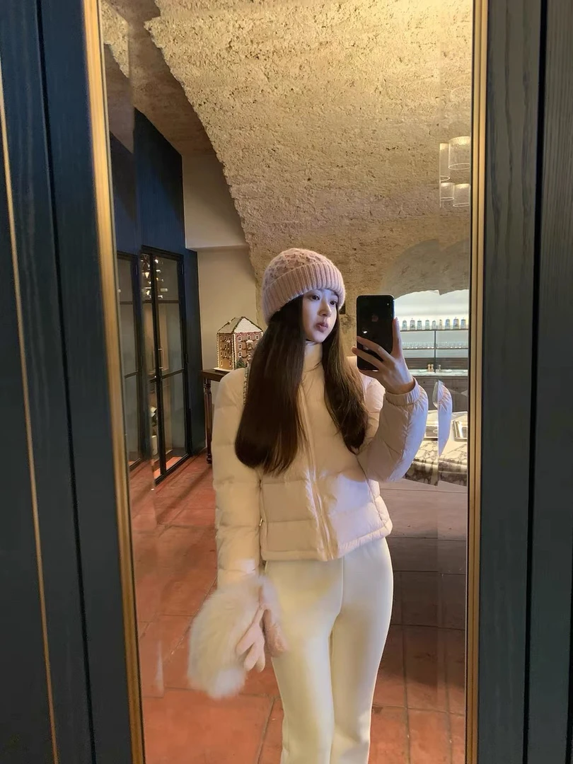 Madofit麻豆/1726Creme京都游记lulu系捷克进口90白鸭绒薄羽绒服