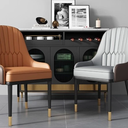 森木为品现代简约餐椅家用靠背餐桌凳子轻奢化妆麻将酒店洽谈椅子