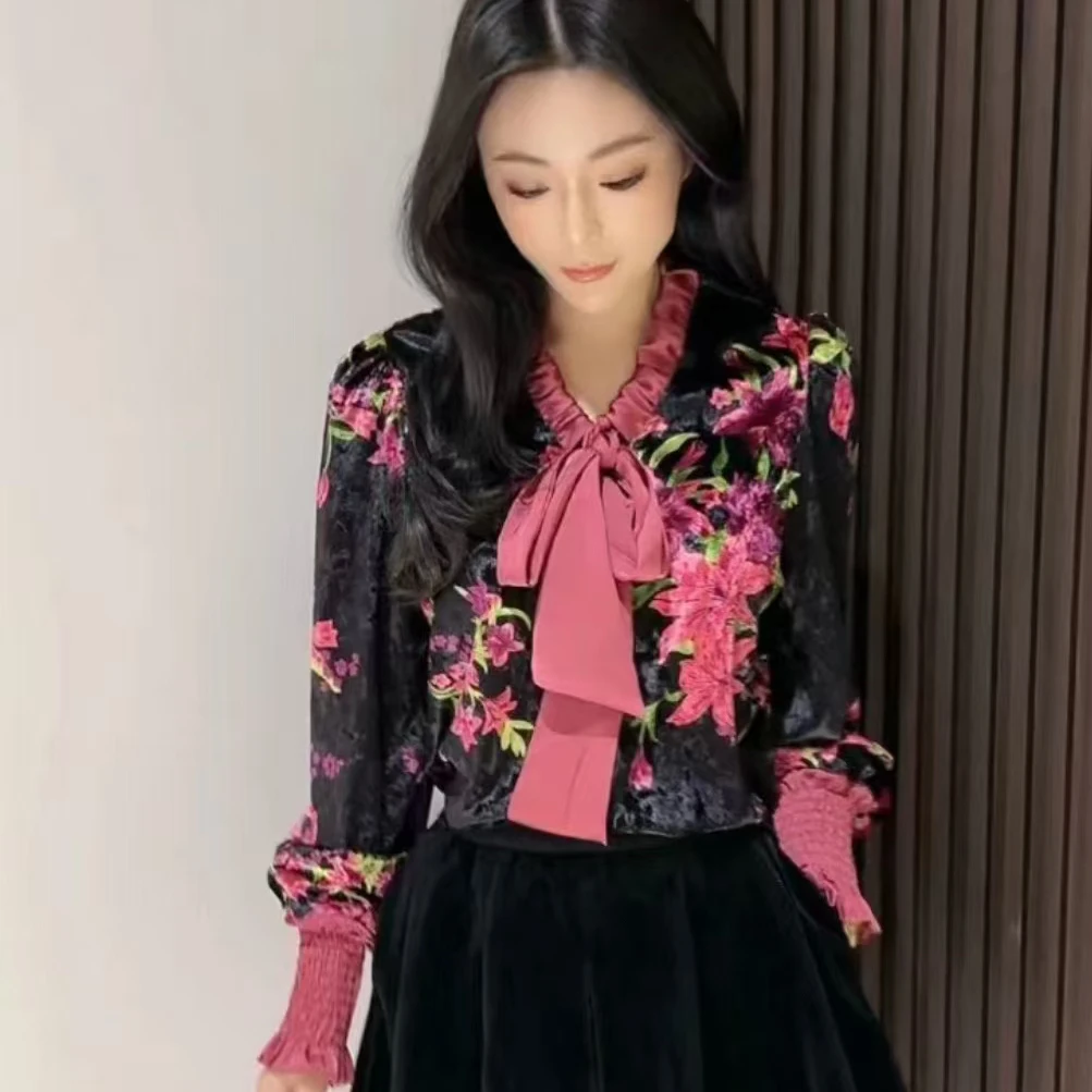 3197-2024年秋冬新款气质时尚显瘦百搭名媛围巾领T恤