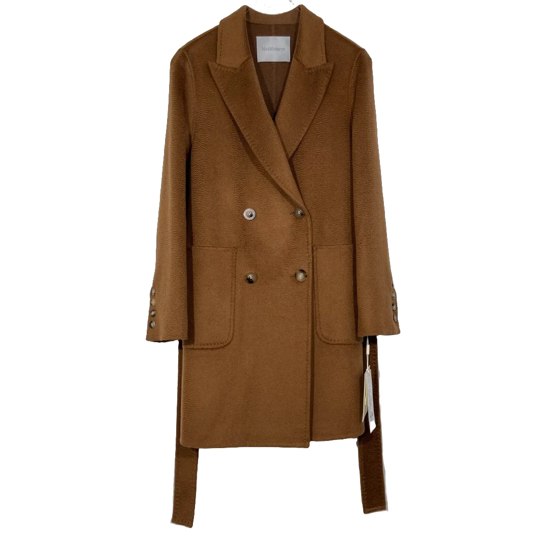 MaxMaxurye春季新款baby羊绒一手长款气质时尚双面羊绒大衣