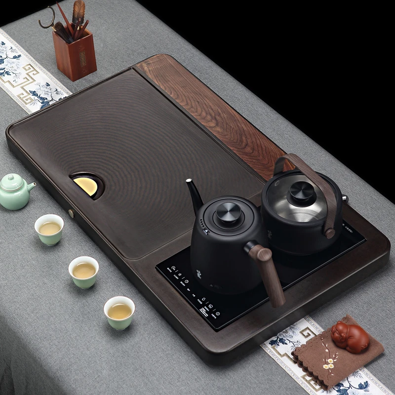胡桃木电木茶盘全自动一体家用客厅功夫茶具办公大茶台