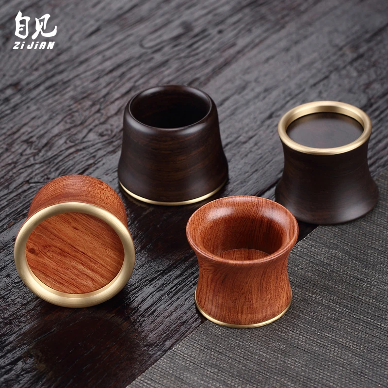 实木茶漏底座茶滤收纳架子大盖碗盖托黑檀木盖置功夫茶具茶道配件