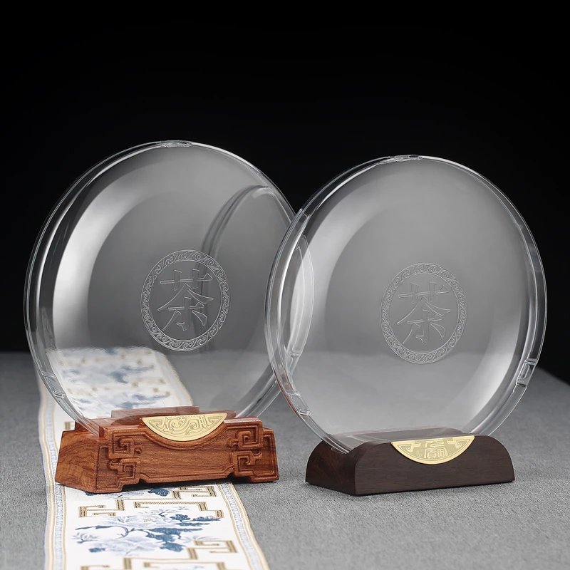 黑檀木普洱茶饼架子茶托架高档茶道配件白茶展示架实木收纳支架