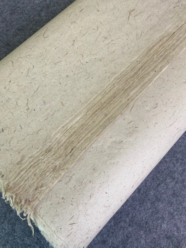 纯手工尺八屏稻草云龙皮纸53x234cm 一刀50张