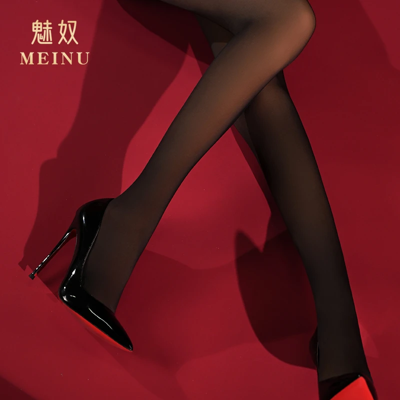 【魅奴】"冬"系列一体式加厚加绒光腿神器超自然透肤水光打底裤袜