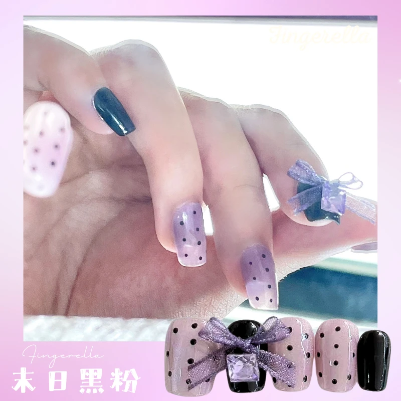 fingerella末日黑粉纯手工穿戴甲
