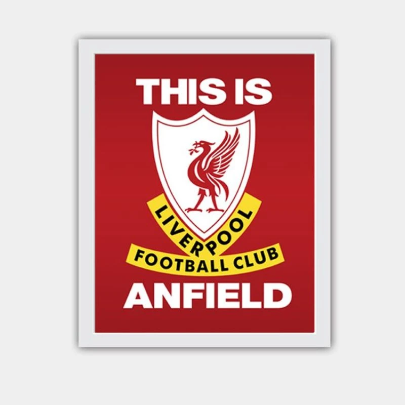 利物浦安菲尔德萨拉赫海报实木相框照片墙桌摆壁画This isAnfield