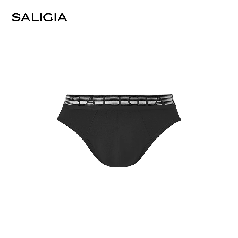 SALIGIA渠道限定唱片黑莫代尔柔润爽滑男士三角内裤